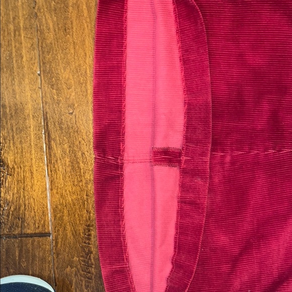 Lanz of Salzberg Juniors Vintage Berry Red Corduroy Jumper Mini Dress-sz 7/8 - Picture 8 of 9